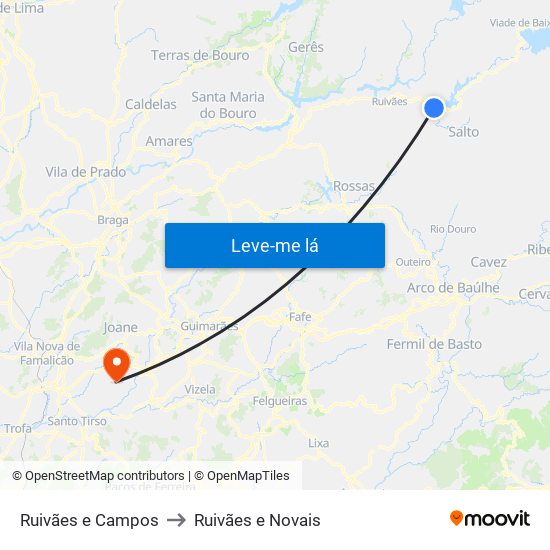 Ruivães e Campos to Ruivães e Novais map