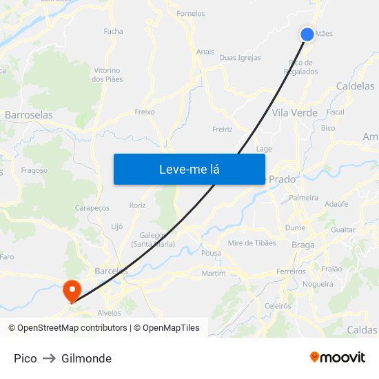 Pico to Gilmonde map