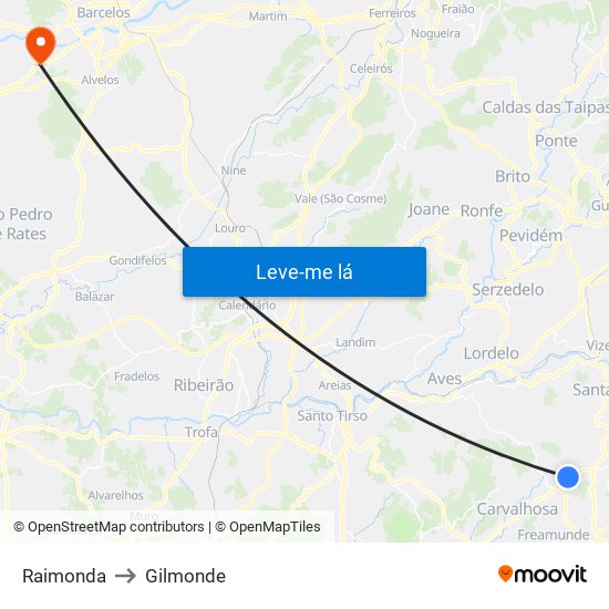 Raimonda to Gilmonde map