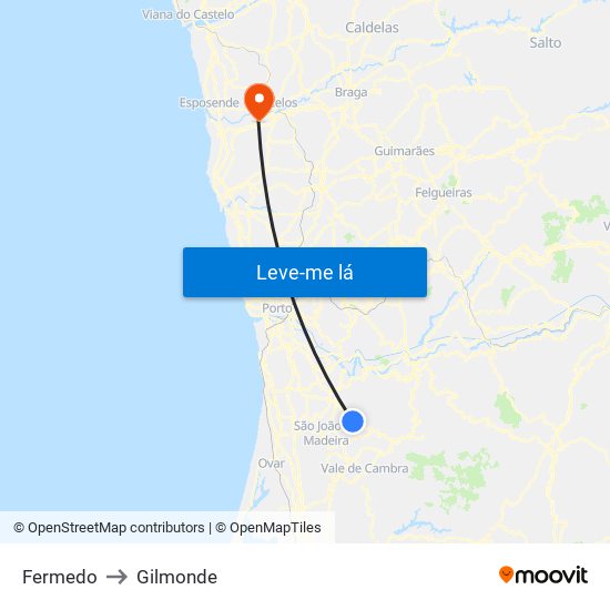 Fermedo to Gilmonde map
