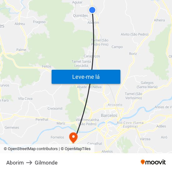 Aborim to Gilmonde map