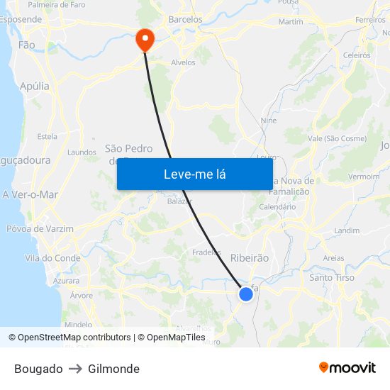 Bougado to Gilmonde map
