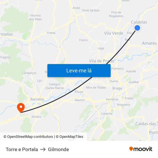 Torre e Portela to Gilmonde map