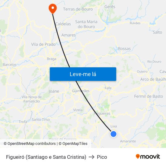 Figueiró (Santiago e Santa Cristina) to Pico map