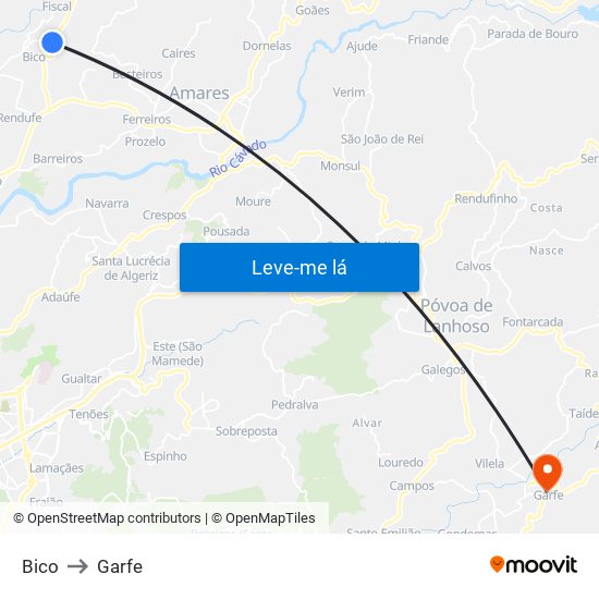 Bico to Garfe map