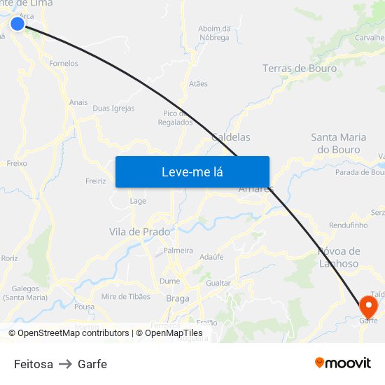 Feitosa to Garfe map