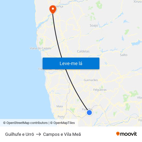 Guilhufe e Urrô to Campos e Vila Meã map