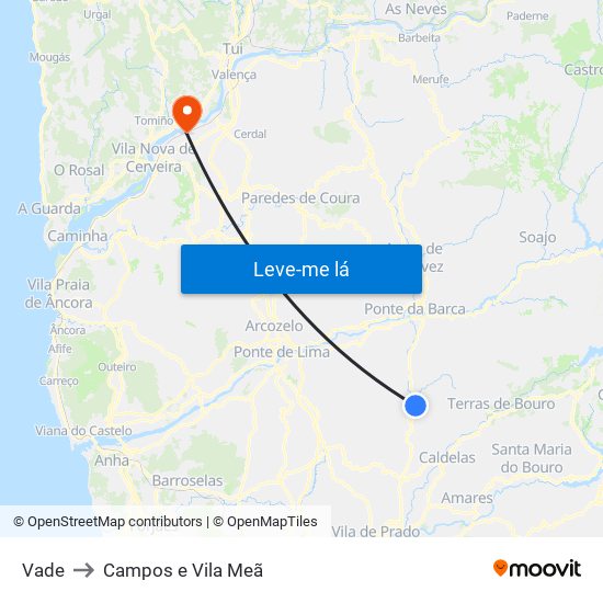 Vade to Campos e Vila Meã map
