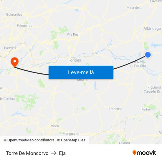 Torre De Moncorvo to Eja map