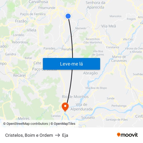 Cristelos, Boim e Ordem to Eja map