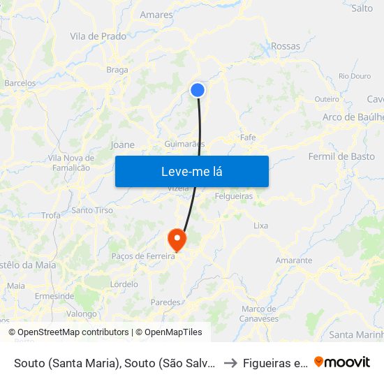 Souto (Santa Maria), Souto (São Salvador) e Gondomar to Figueiras e Covas map