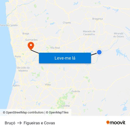 Bruçó to Figueiras e Covas map