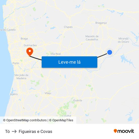Tó to Figueiras e Covas map