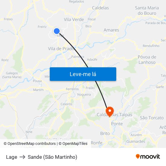 Lage to Sande (São Martinho) map