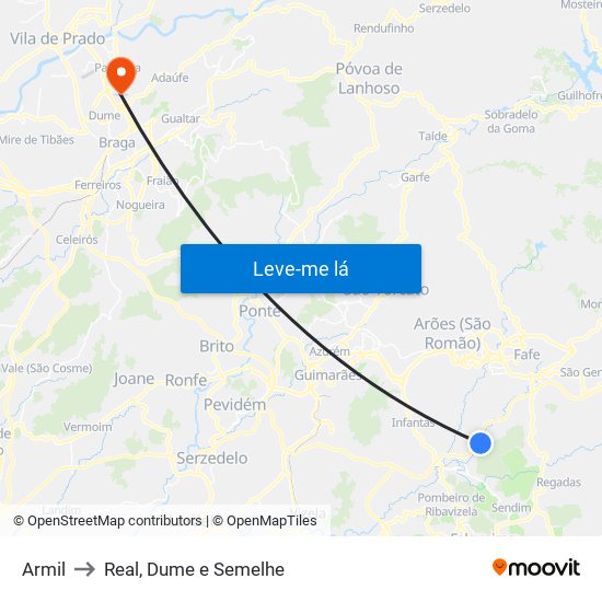 Armil to Real, Dume e Semelhe map
