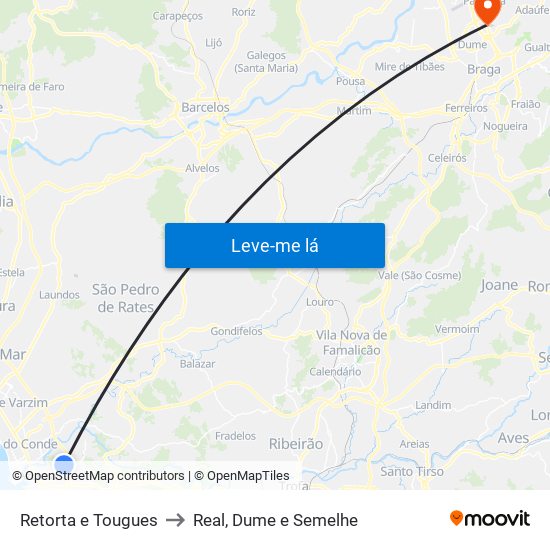 Retorta e Tougues to Real, Dume e Semelhe map