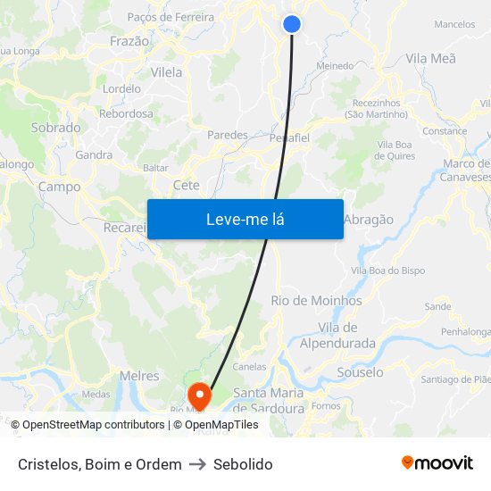 Cristelos, Boim e Ordem to Sebolido map