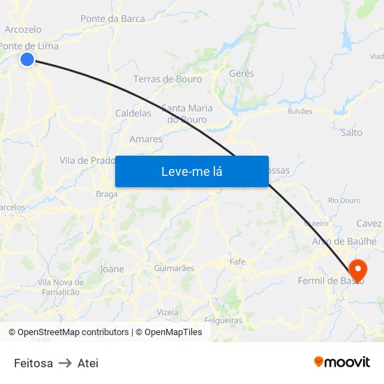 Feitosa to Atei map