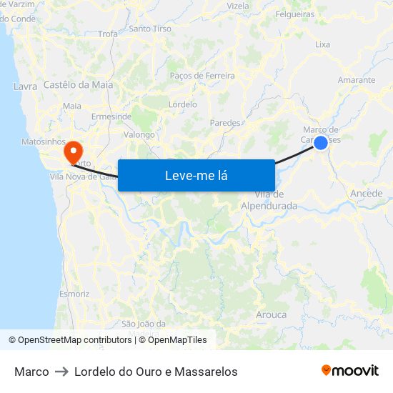 Marco to Lordelo do Ouro e Massarelos map