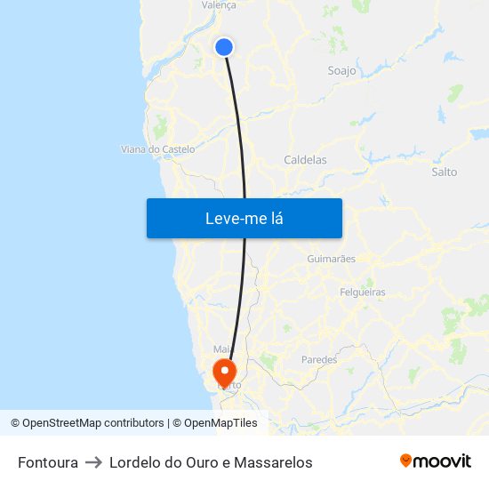 Fontoura to Lordelo do Ouro e Massarelos map