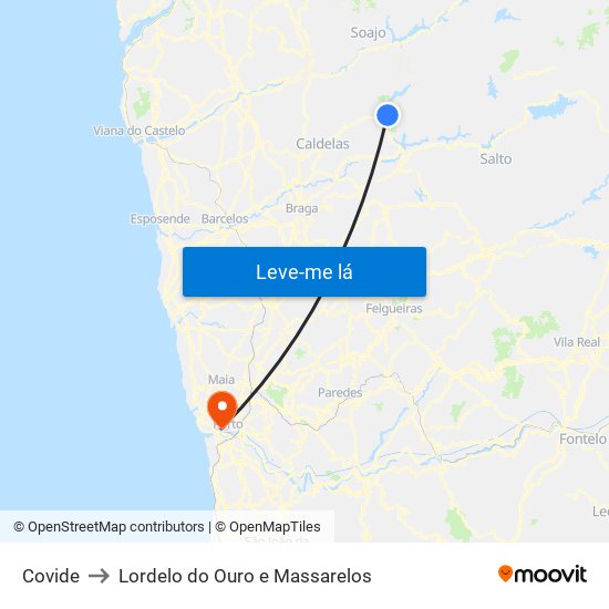 Covide to Lordelo do Ouro e Massarelos map