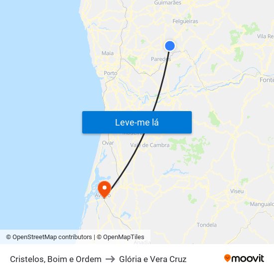 Cristelos, Boim e Ordem to Glória e Vera Cruz map