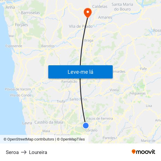 Seroa to Loureira map