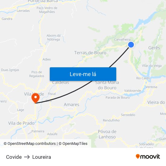 Covide to Loureira map