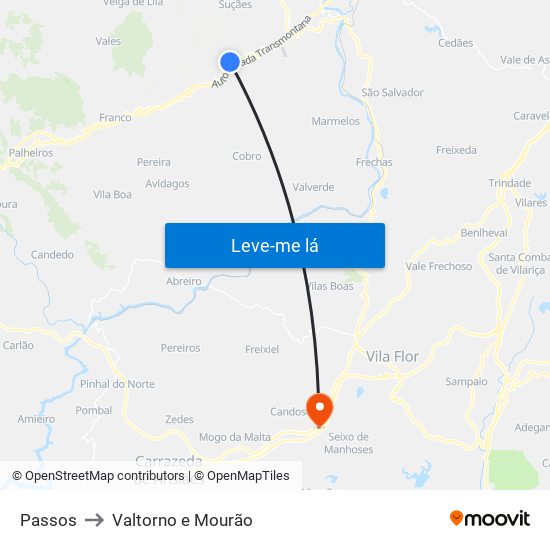 Passos to Valtorno e Mourão map