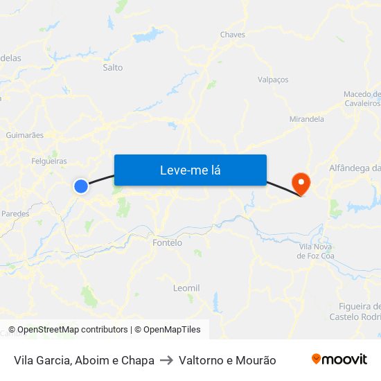 Vila Garcia, Aboim e Chapa to Valtorno e Mourão map