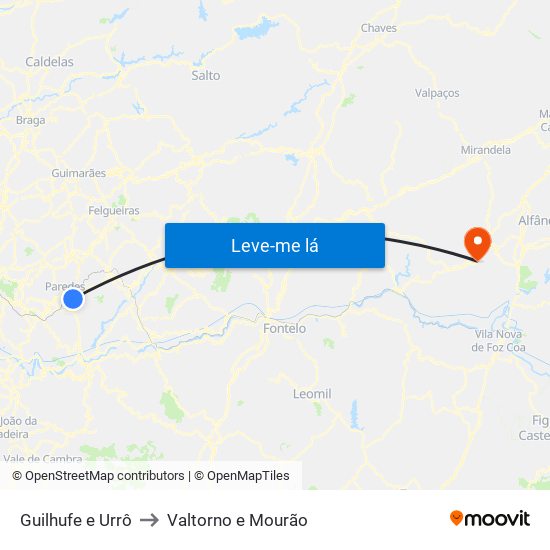 Guilhufe e Urrô to Valtorno e Mourão map