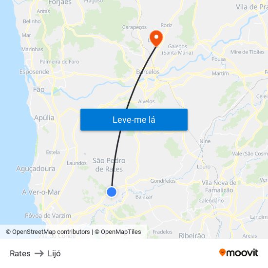 Rates to Lijó map