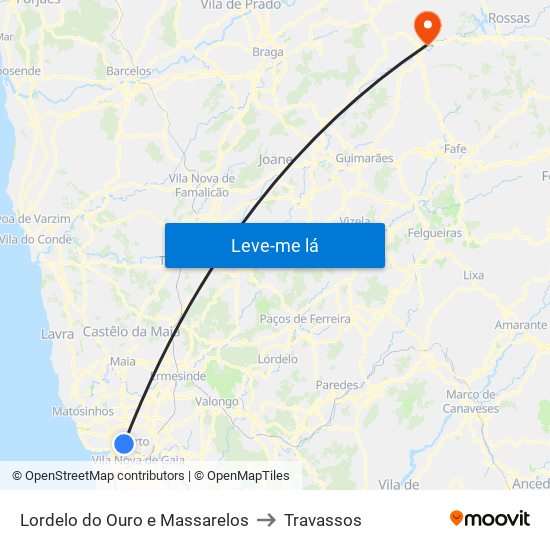 Lordelo do Ouro e Massarelos to Travassos map