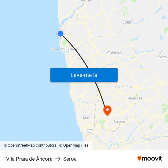 Vila Praia de Âncora to Seroa map