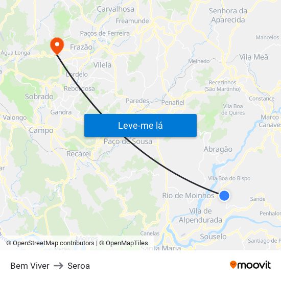 Bem Viver to Seroa map
