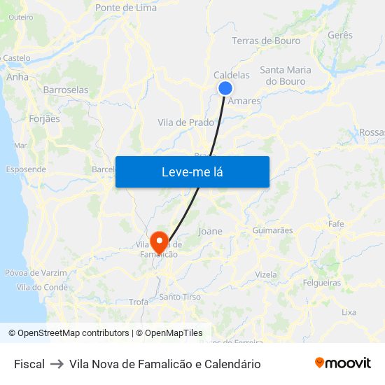 Fiscal to Vila Nova de Famalicão e Calendário map