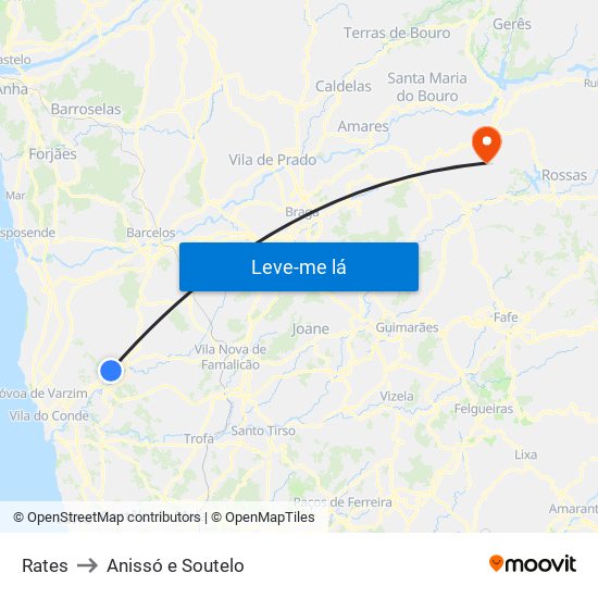 Rates to Anissó e Soutelo map