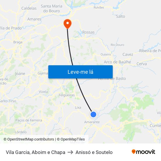 Vila Garcia, Aboim e Chapa to Anissó e Soutelo map