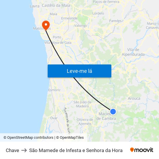 Chave to São Mamede de Infesta e Senhora da Hora map