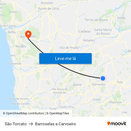 São Torcato to Barroselas e Carvoeiro map