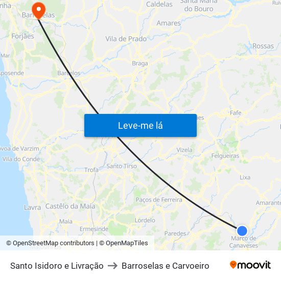 Santo Isidoro e Livração to Barroselas e Carvoeiro map