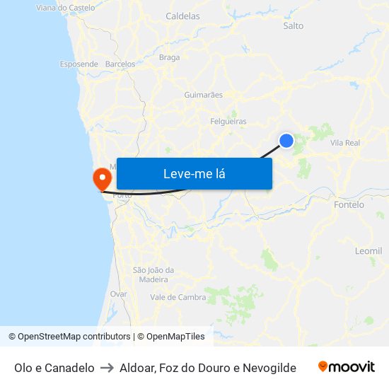 Olo e Canadelo to Aldoar, Foz do Douro e Nevogilde map