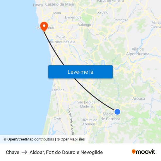 Chave to Aldoar, Foz do Douro e Nevogilde map