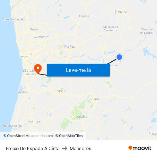 Freixo De Espada À Cinta to Mansores map