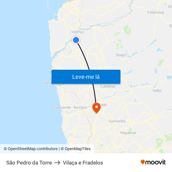 São Pedro da Torre to Vilaça e Fradelos map