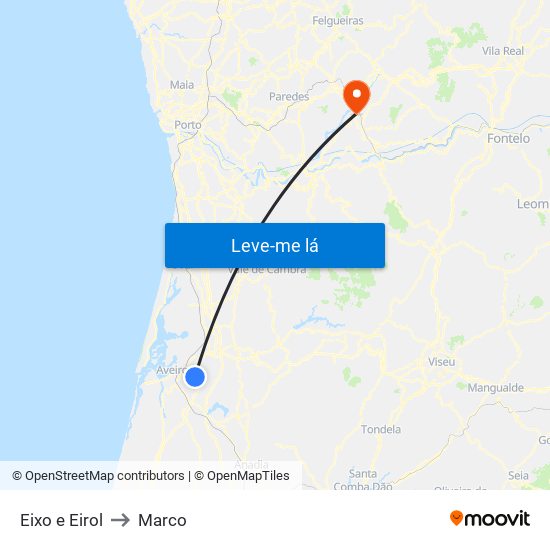 Eixo e Eirol to Marco map