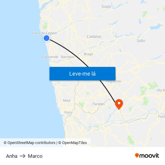 Anha to Marco map