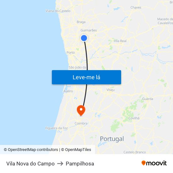 Vila Nova do Campo to Pampilhosa map