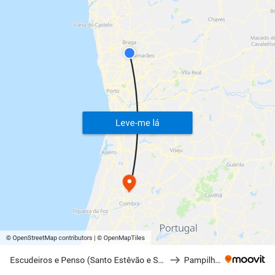 Escudeiros e Penso (Santo Estêvão e São Vicente) to Pampilhosa map