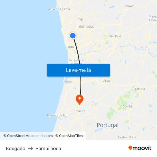 Bougado to Pampilhosa map